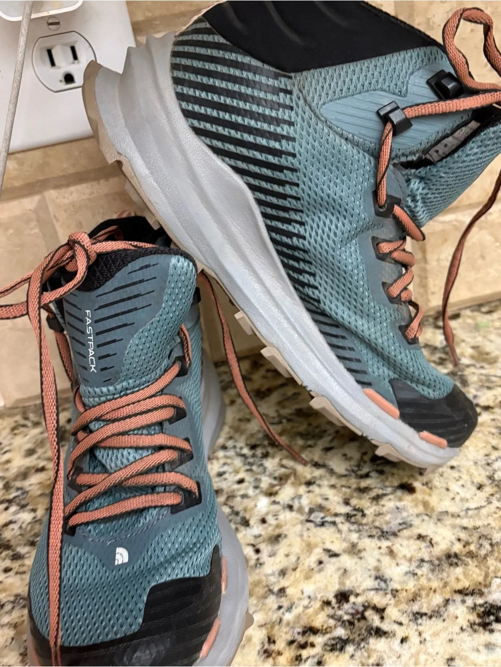 The North Face Women's Teal and Coral Ankle Booties